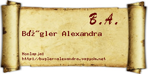 Bügler Alexandra névjegykártya